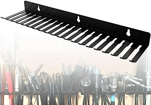 19 Slots wall mountable Cable Hanger and Organizer,Cable Holder,Cable Organizer Studio Storage,Slots Width from 5.5 to 9.5mm for Cord Management Rack