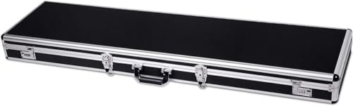 GOPLUS Estuche para Rifle, Estuche de Aluminio para Arma Larga, Estuche para Rifle con 2 Cerraduras de Combinación, Caja Impermeable Protectora, Transporte Práctico, 134 x 35 x 12CM (Negro)