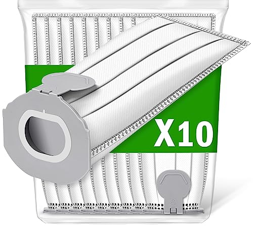 10 Sacchetti per Vorwerk Folletto VK7 FP7 VK7S FP7S, Sacchetto Filtri di Ricambio per Kobold VK7 Filtro Sacchi Accessori