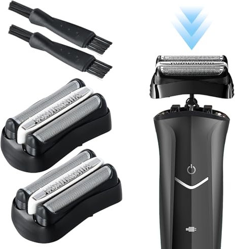 2 Stück Elektrischer Rasierkopf für Braun Series 3 32B Scherkopf Serie 3 Rasierer Ersatzscherteil Scherkopf Ersatzteil Ersatzklingen Folienkopf Zubehör für Rasierapparate