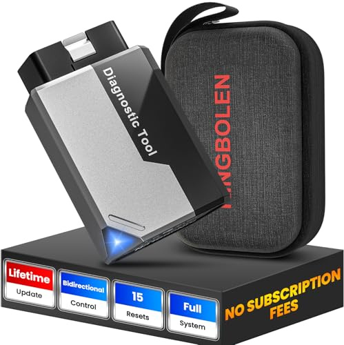KINGBOLEN Ediag Elite Valise Diagnostic Auto Multimarque, OBD2 Diagnostic Voiture Français avec Test Actif, 15+ Services, Tous Les systèmes Diagnostic pour iOS et Android, Mise à Jour Gratuite à Vie