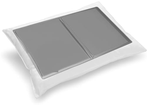 Generise Cooling Gel Pillow Mat – Instant Cooling Relief – Improve Sleep Comfort & Quality - 40cm x 30cm, Grey Twin Pack