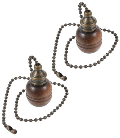 Mobestech 2 Pièces Traction Décorative pour Ventilateur de Plafond Lot de Accessoire Vintage pour Lampe de Plafond Décoration Intérieure