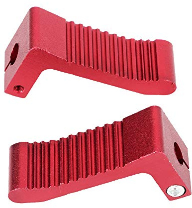 BAFOVY Pedales de Reposapiés de Aleación de Aluminio Rojo Pedales de Reposo de Pie Peinas para Bicicleta de Bolsillo de Carreras de 2 Tiempos con Textura Antideslizante Instalación Fácil