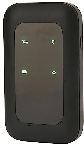 Vikye Portable WiFi Hotspot, 4G 150Mbps LTE Mobile Router med Micro SIM -kortplats, för Resestöd 10 Enheter USB C Power, Black (H806)