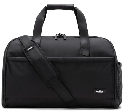 Halfday Convertible 2-in-1 Premium Garment Duffel Weekender Bag 40L: Wrinkle-Free Travel (Hanging Suit Compartment, Shoe Pockets, Trolley Sleeve), Balistic Nylon Carry-on, Jet