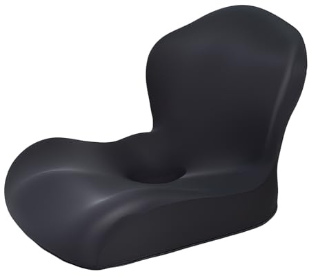 Wixovo WEIZHIS Cojín de asiento con respaldo, ortopédico, ergonómico, con gránulos de silicona antideslizantes, cojín de espuma viscoelástica, alivio de presión ciática, para oficina, coche, hogar