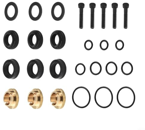 HEIBTENY Kit de remplacement de joint de pompe pour nettoyeur haute pression compatible avec 190595GS 190711GS et divers autres modèles dont 27 composants d'étanchéité