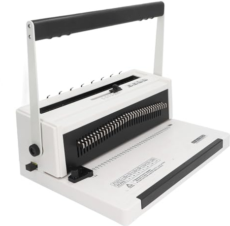 Binding Machine, 34 Hole Comb Binding Machine for Letter Size A4 A5 Paper, Adjustable Margin Professional Alloy Steel Office Book Document Binder