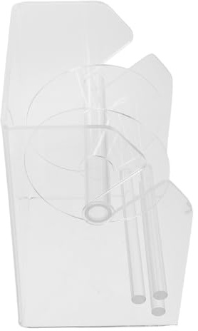 Housoutil Adjustable Label Stand 3 Compartment Acrylic Design, Versatile and Easy to Use Sticker Roll Dispenser for Office and Desktop Organizing