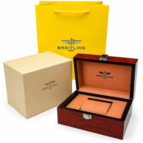 ROUHO Boîte Présentoir Montre en Bois Coffret Montre Simple avec Coussin Intérieur avec Intérieur Rembourré Profil Ordonné pour Breitling Top Time