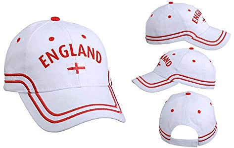 Myrtle Beach Fussball/Football Fan Basecap Cap Mütze - England WM/EM weiß NEU