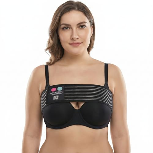 Everyday Medical Bande Compression de Sein I Bande Stabilisatrice de Poitrine pour Les Femmes Actives I Soutien-Gorge pour le Soutien de la Chirurgie Mammaire I Breast Implant Stabilizer Band