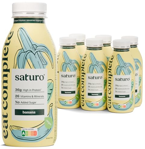 Meal Replacement Shake SATURO, Banana Ready to Drink Weight Control, 330Kcal, Pack of 8