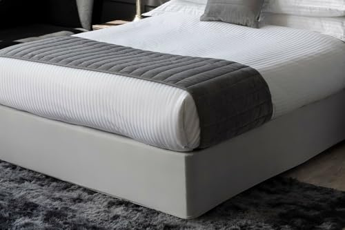 Belledorm Jersey Base Wrap - 15 depth (Cloud (Light Grey), Double) | Transform a drab looking bed base - stretch material and elastic for easy fit