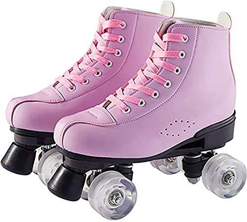 Unisex Skates Double Row, Allrad-Anfängerinnen, Herren, Jungen und Mädchen, High-Top-Rollschuhe,43