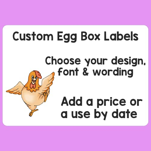 180 Personalised Egg Box Labels Custom Egg Boxes Printed Sticky Labels Chicken Hen