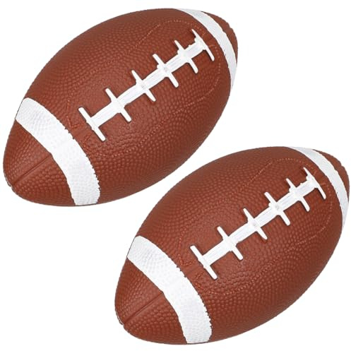 Yardwe 2-Pack Kids Rugby Balls, Soft Training Balls for Children | Easy to Grip, Supports Passing Practice and Hand-Eye Coordination, For Home, School and Sports Activities