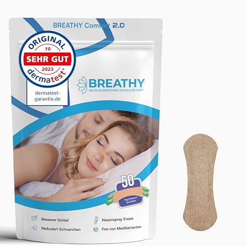 50 Nasenpflaster schnarchen Schnarchstopper neuer Shape inkl. Reisebox (anti schnarch Nasenpflaster besser Atmen) nose Strips gegen Schnarchen Nasenstrips