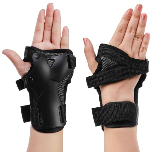 Hiceeden Wrist Guard for Roller Skating and Skateboarding, Wrist Protector (1 Pair) with Storage Bag, Wrist Brace Wrist Pads for Kids/Adult/Youth (M (Youths 6-14 years))
