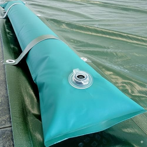 ZEFIRO Tubolare Perimetrale Rinforzato in PVC Verde per Telo di Copertura Invernale per Piscina - Lunghezza MT. 1 da 600 Gr/Mq - 0,96 mm Spessore - Alta Qualità - NOVITA' - MADE IN ITALY