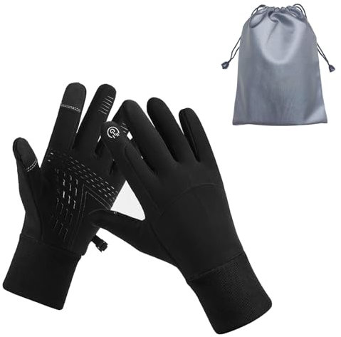 Jokureao Herren Damen Sporthandschuhe Set, Laufhandschuhe Touchscreen mit Aufbewahrungstasche, Winterhandschuhe Fahrrad Sporthandschuhe für Outdoor, Autofahren, Skifahren