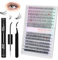Wimpern Extensions Set, 30D 40D Lash Extension Set 9-16mm Mix Länge, 0.07mm Künstliche Wimpern mit Lash Bond und Seal Lash Tweezers, Individuelle Lashes Kit(Schwarz, 280)