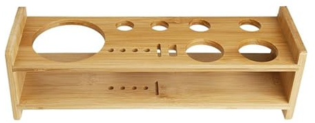 Bartender Kit Storage Stand, Wooden Cocktail Shaker Tool Rack, Professional Drink Mixer Set Holder, Barware Organizer (31.2x9.5x9cm), Home, housewarming parties, or holiday