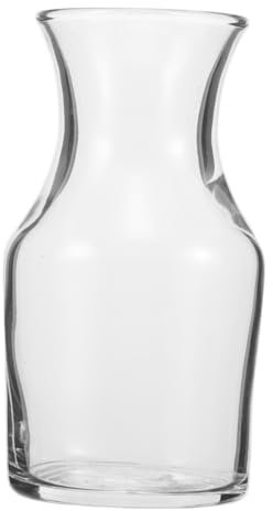 Garneck Caraffa in Vetro Trasparente Piccola per Vino Design Bocca Piatta per Facile Versamento e Pulizia Adatta per Vino Bianco e Altre Bevande Utilizzo Versatile per Ristorante e Uso