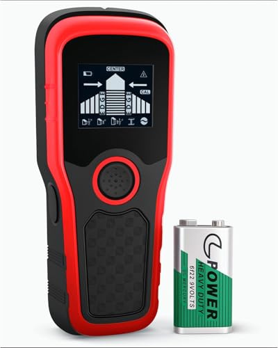 KALAHOL Stud Finder Wall Scanner, 5 in 1 Electronic Stud Detector Beam Finder with LCD Display & Audio Alarm, Stud Sensor Edge Center Finding for AC Wire Wood Metal Studs Cable Joist Detection