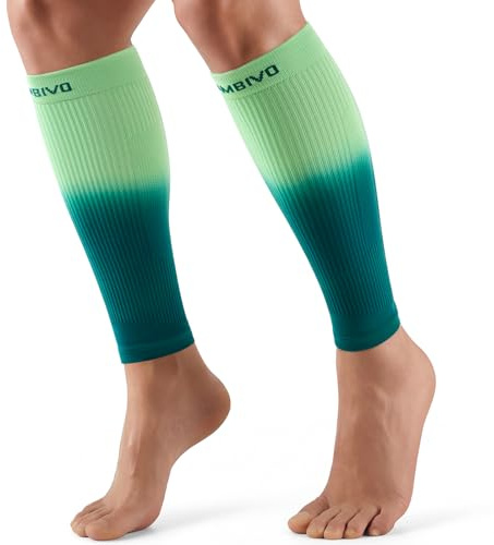 CAMBIVO Manchon Compression Mollet, Dégradé Bas de Contention Femme Homme, Chaussettes de Contention sans Pied, Chaussettes Compression Classe 2, pour Sport, Course, Varices, Voyage Avion, Mode