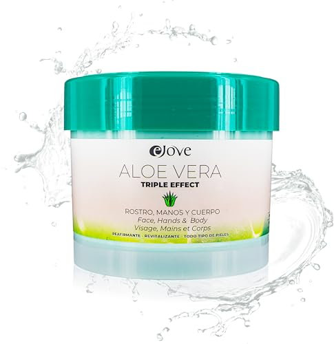 Ejove Crema Aloe Vera 500ml – Crema Hidratante Facial para Mujer u Hombre, Crema Hidratante Corporal y de Manos, con Propiedades Anticelulíticas
