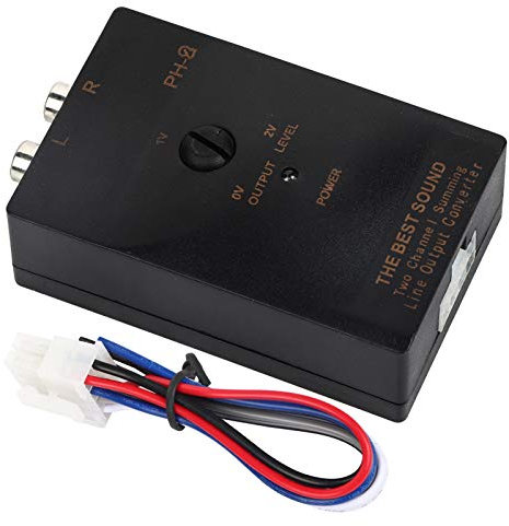 Auto Car Output Stereo Speaker High to Low Level Converter with Delay Function High Level Speaker Signal to Low Level Adapter+speaker level to,+high to low 2 channel line output co+high l