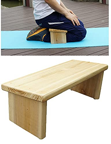 FZYE Ergonomische Meditationsbank, Faltbarer Meditationstisch, klappbarer Meditationshocker aus Holz mit schrägen Beinen, Keine Kissen oder Kissen erforderlich