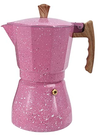 Barabesty Cafetière italienne à moka Cafetière à café cafetière italienne Cafetière percolateur 300 ml Rose