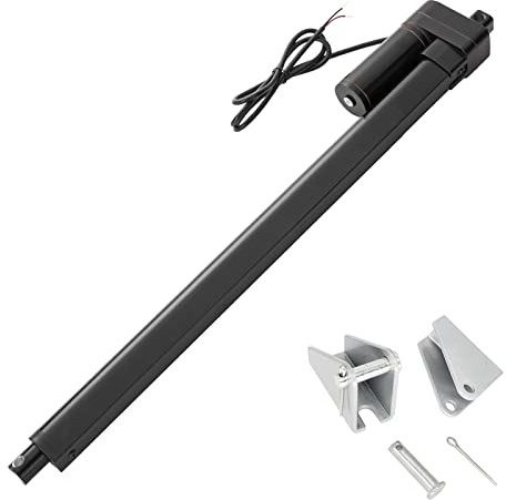 Jvnvlki Linjär drivning med 550 mm slaglängd, 3 000 N, IP65-vattentät, 12 V, linjärmotor, 5 mm/s, med monteringsfäste, för lyftarm, dörr, skåp, fönsteröppnare, dörröppnare, hemautomatisering