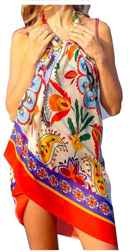 Strand Sarong Damen Mit Quasten Baumwolle Groß Strand Pareo Strandtuch Wickeltuch Wickelrock Strandrock Tapisserie Wickeltuch Bikini Cover Up Tragen Über Badeanzügen