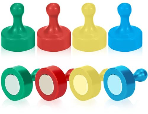 Kisstta 8 Stück Magnetische Pinnnadeln, Grüne Magnetische Pinnnadel, Magnettafeln, Mini Magnet für Magnettafel, Kleine Kühlschrankmagnete für Küche und Kühlschrank, Whiteboard