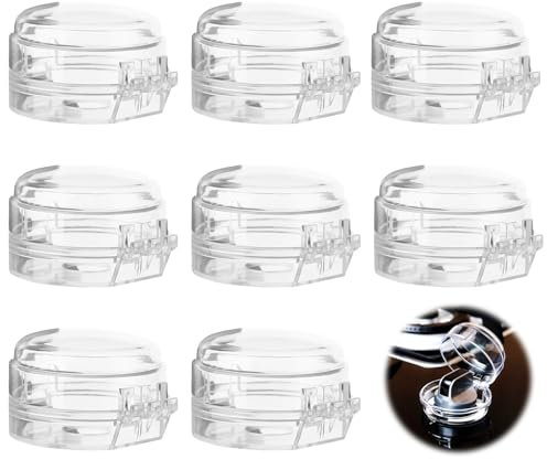 8 Stück Herdschutz Kinder, Kindersicherung Herd, Backofen Kindersicherung, Herd Kindersicherung, Herdschutz, Maximaler Durchmesser 4 cm, Montage Ohne Knopf Demontage (Transparente Farbe)