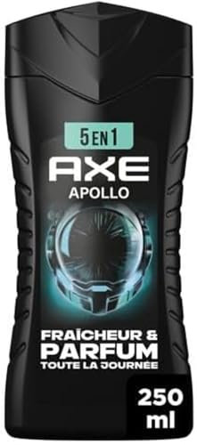 AXE - Gel Douche Homme 5en1 Apollo - 24h Hydratant - 87% d'Ingrédients d'origine naturelle - parfum sauge & bois de cèdre - lot 12x250ml