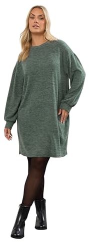 Yours Curve Soft Touch Jumper Dress - Women's - Plus Size Curve Green