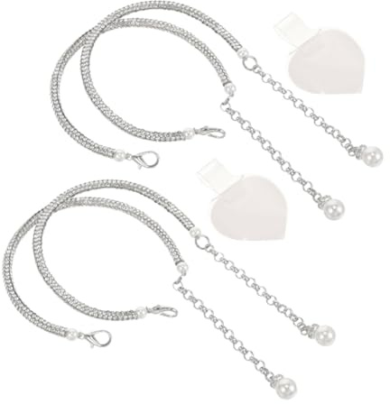 MAGICLULU Cinturini Anti-caduta per Tacchi Alti con Pietre Decorative e Perle, Set da 2 Paia senza Installazione, Estensori per Lacci Spessi Scarpe Donna, Accessori Decorativi per Stabilità