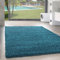 SIMPEX Flauschiger Teppich Wohnzimmer Schlafzimmer Läufer Flur Esszimmer Küchenteppich Hochflor Einfarbig Modernes Design 30 mm Florhöhe Kuschelweich, Türkis, 80 x 150 cm