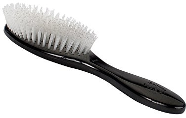 Bass Brushes | The Mane & Tail | Equine Brush | Firm-Flex Nylon Bristle | High-Polish Acrylic Handle | Full Oval | Smoke Finish | Model A29-SB