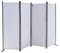 QUICK STAR Paravento da Giardino 220 x 165 cm 4 parti pieghevole Divisorio in Tessuto Balcone Protezione della Privacy Bianco