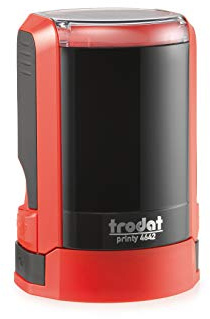 Stamp Seal for a Corporation with Self Inking Function, 1.6 x 1.6 Inches, Flame Red Body, Black Ink, 1 Count (4642)