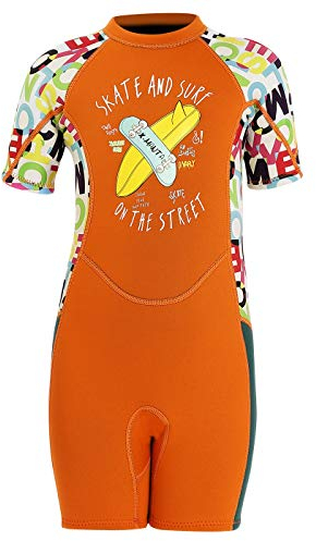 Happy Cherry - Neoprenanzug Kinder Kurz für Surfen Tauchen Schwimmen Junge Mädchen Neopren Anti-UV Sommer für Strand Watsport Einteiliger Taucheranzug - 3-4 Jahre