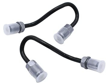 1 Pair Car Brake Hoses 100mm Rear Brake Pipes 1K0611763E, 1K0611763F, 1K0611764L, 1K0611764M Compatible with Vw Golf Mk5 Mk6 Audi A3 Tt Touran