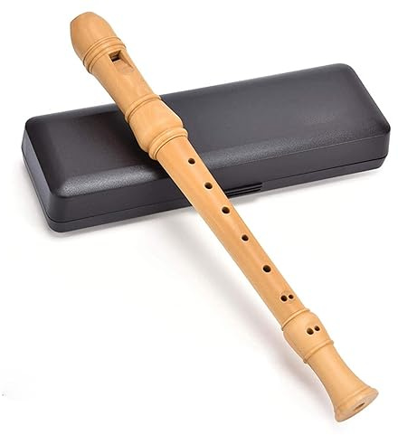 flauta dulce soprano Flauta Dulce Saxophone De Madera, Llave C Profesional, Flauta De Bloque Con Estuche Rígido (Color : 02)