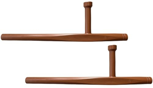 TEKKA BUDO Tonfa Kunststoff (Paar) - Stabile Ausführung - Braun - Kobudo Selbstverteidigung Training